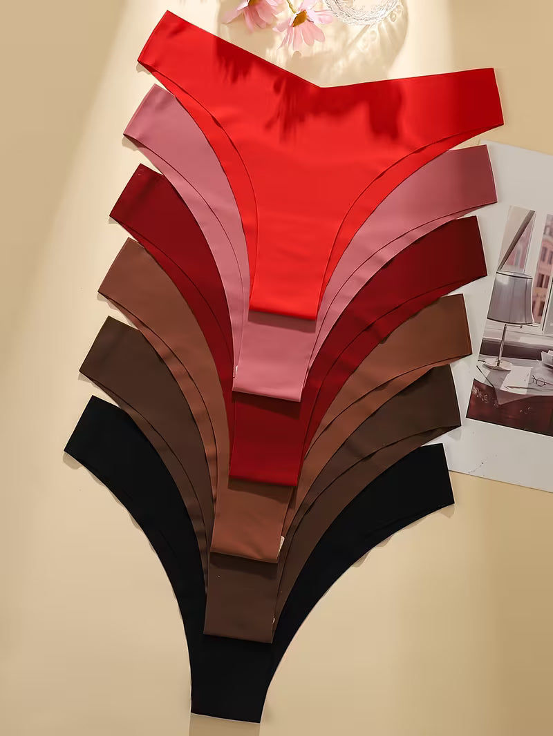 Zestaw bezszwowych fig damskich 6 sztuk – linia V i gładka elegancja