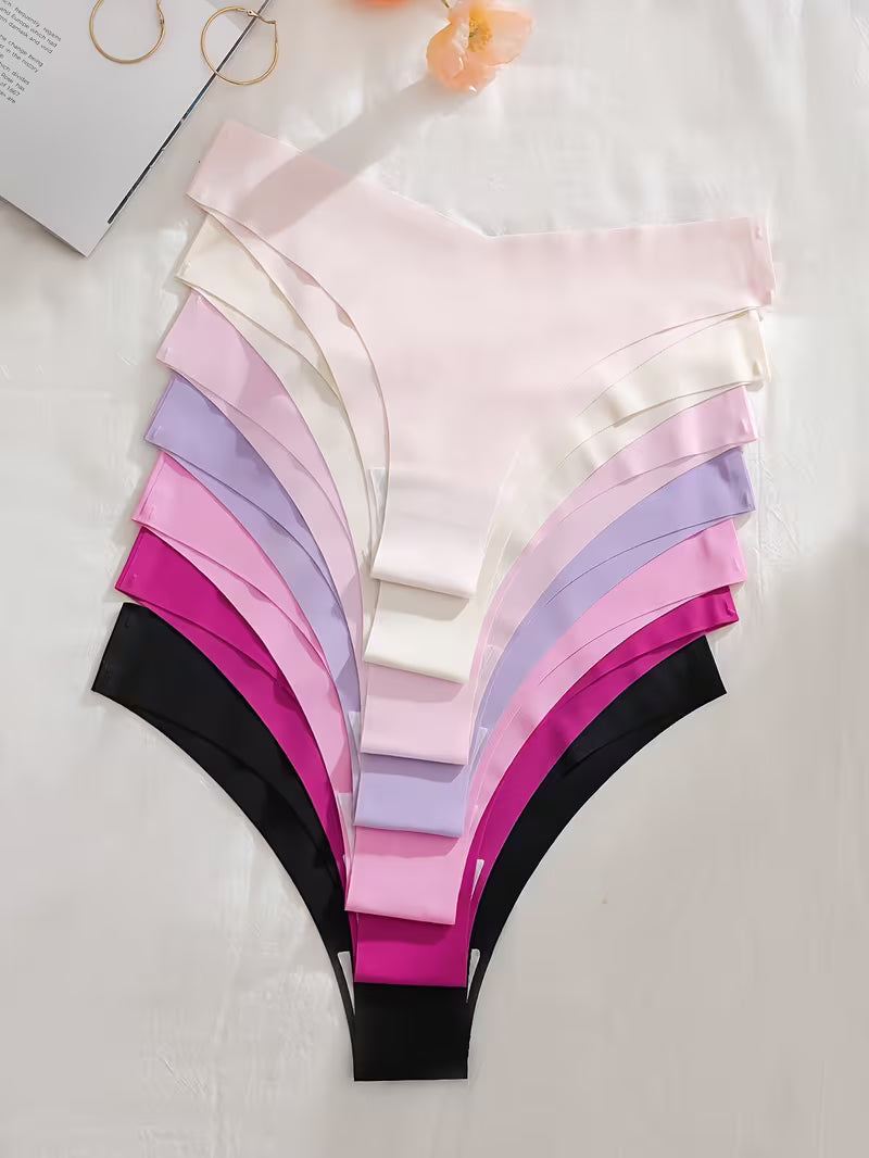 Zestaw bezszwowych majtek bikini 7 sztuk – pastelowe kolory i gładka linia