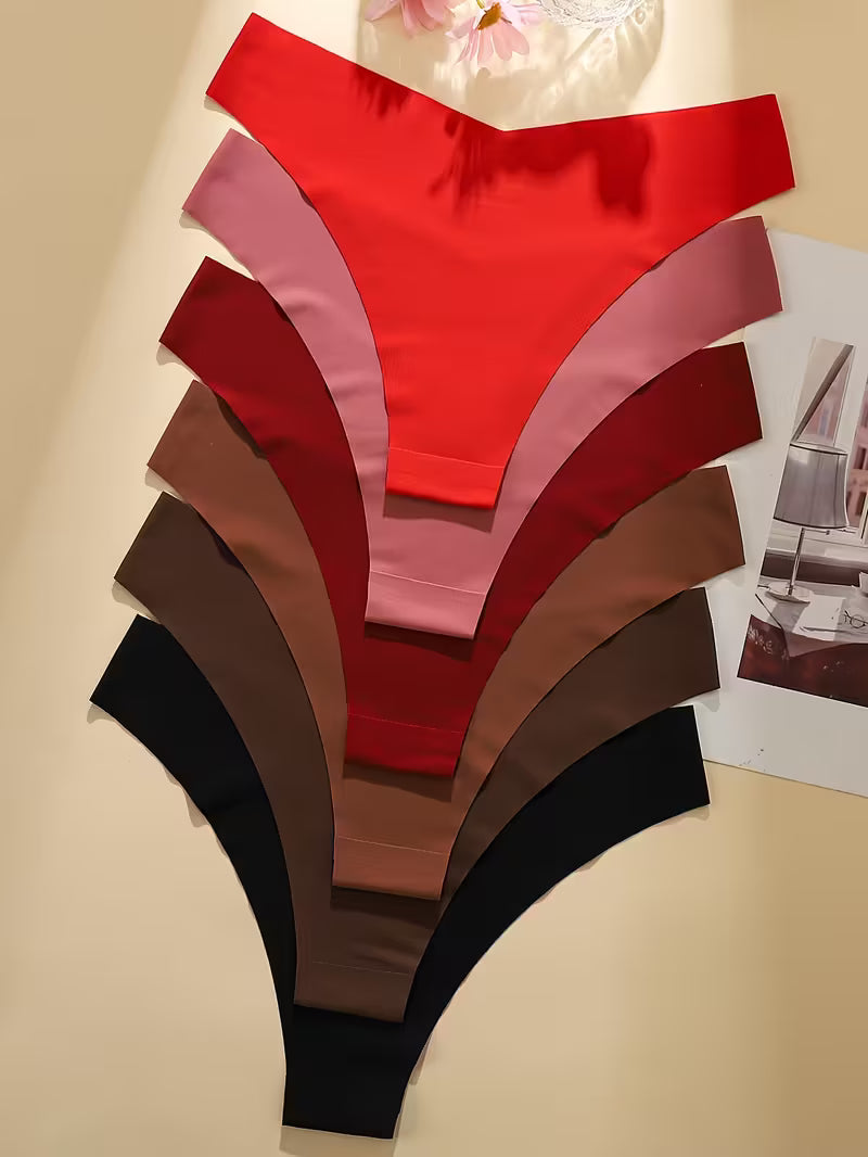 Zestaw bezszwowych fig damskich 6 sztuk – linia V i gładka elegancja