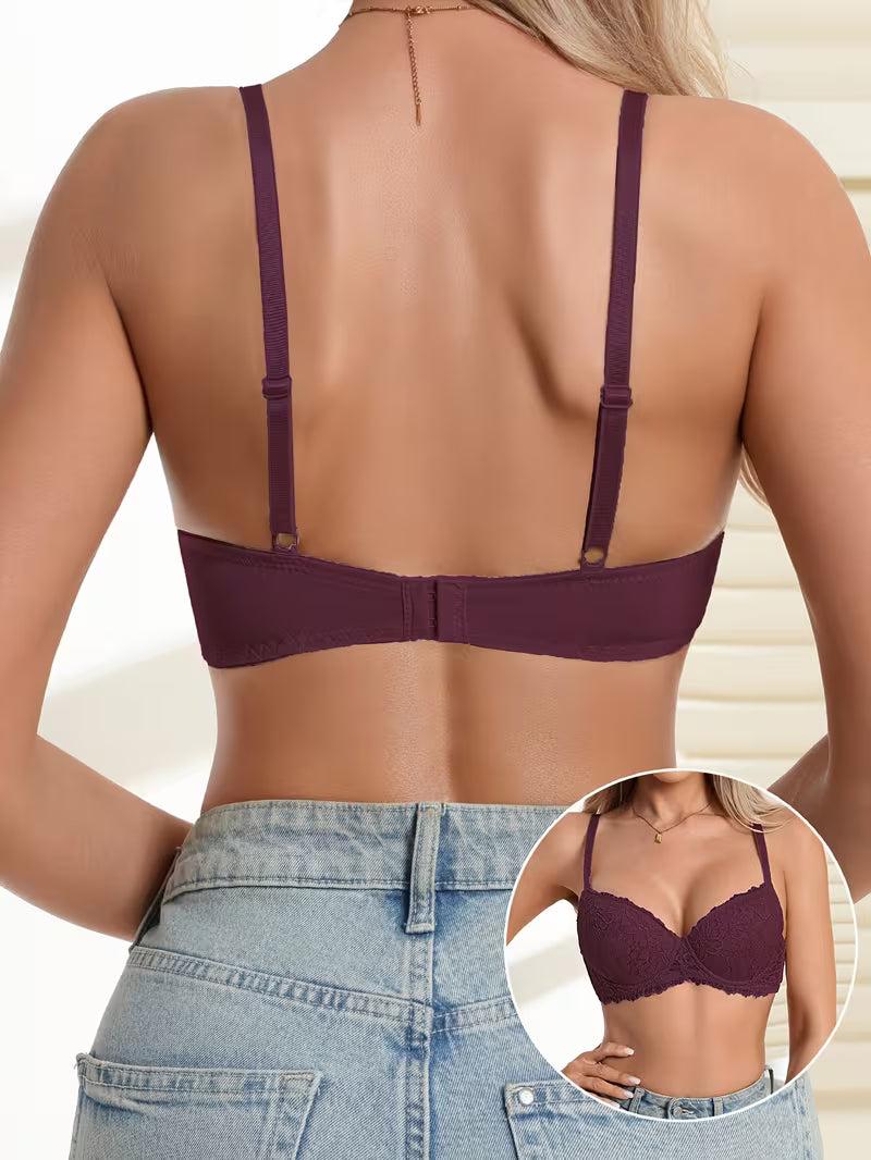 Koronkowy biustonosz push-up z fiszbinami – eleganckie podtrzymanie i czysta linia