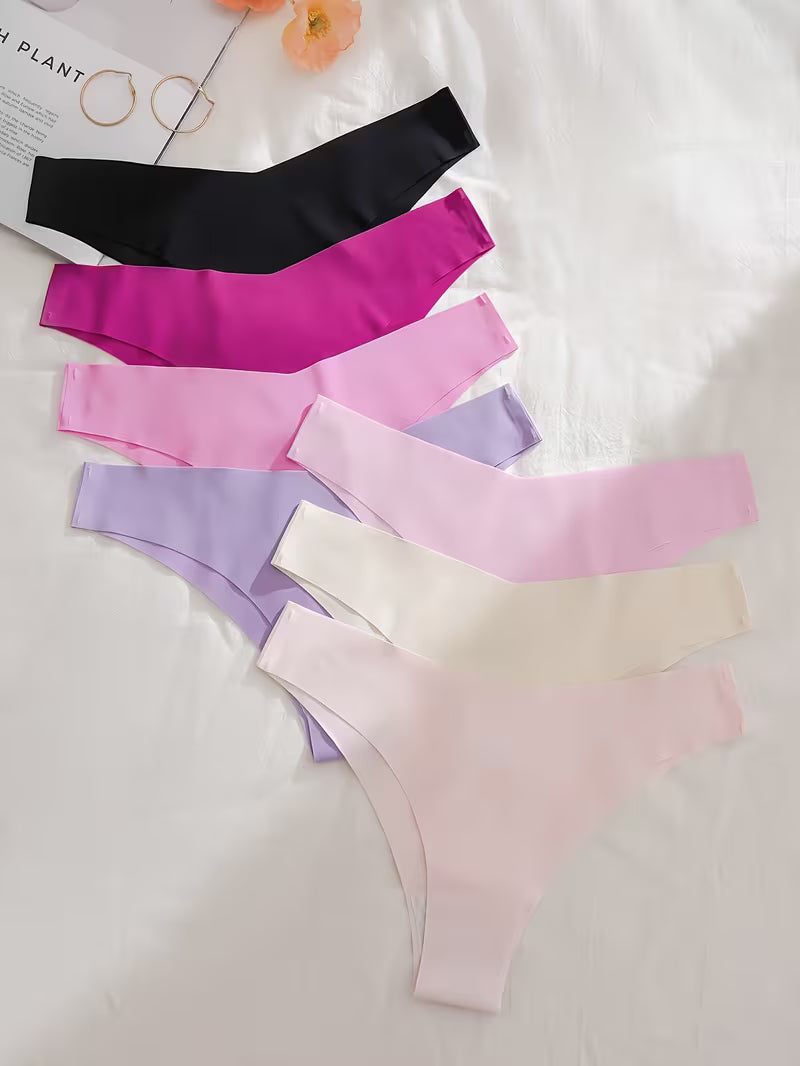 Zestaw bezszwowych majtek bikini 7 sztuk – pastelowe kolory i gładka linia