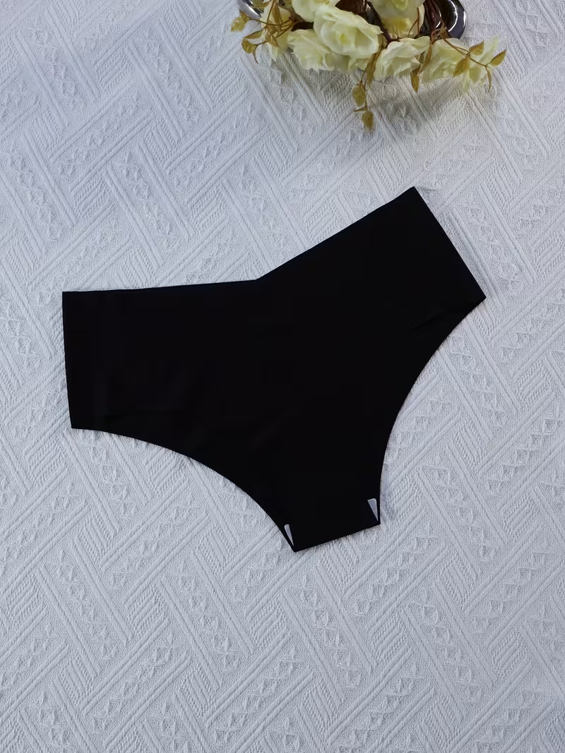 Zestaw bezszwowych fig damskich 6 sztuk – gładka forma i linia V