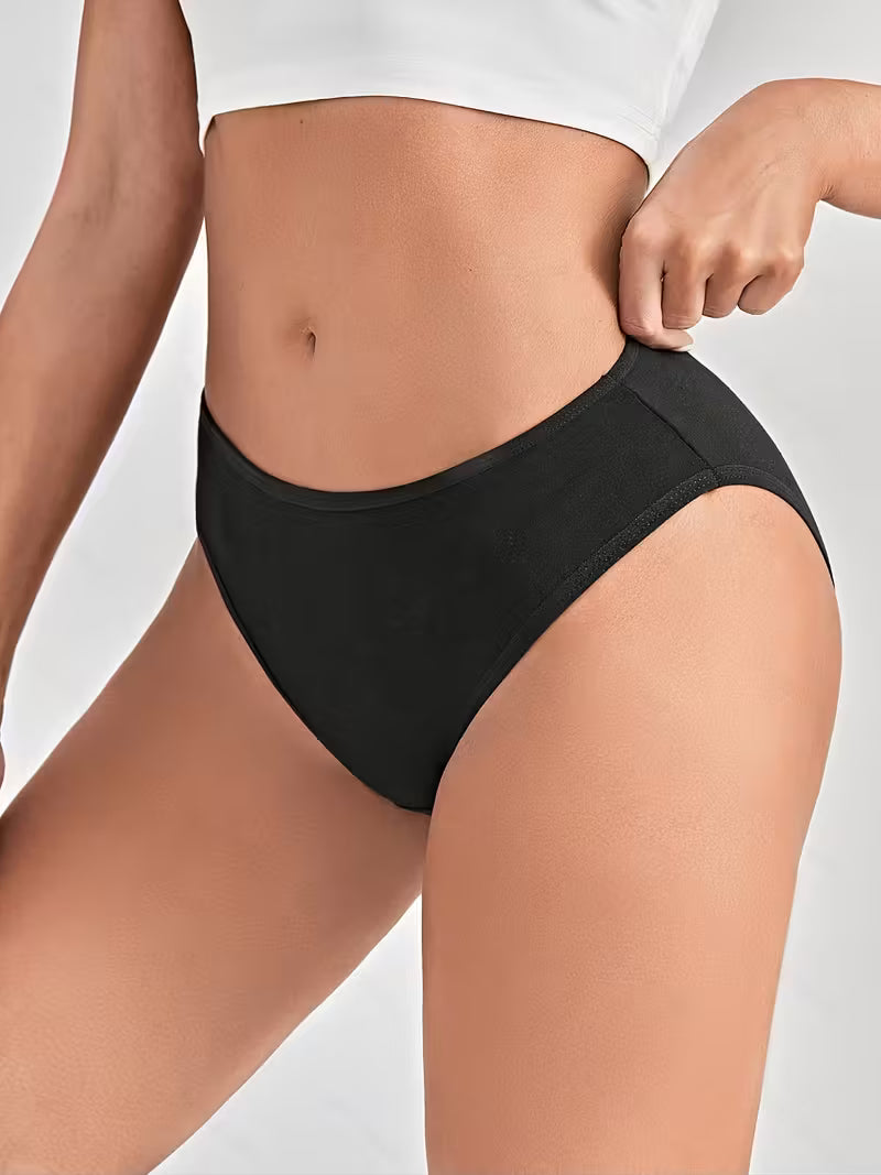 Zestaw 5 bawełnianych fig – niski stan i minimalistyczna czerń