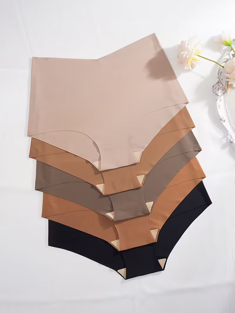 Zestaw bezszwowych majtek damskich 5 sztuk – wysoki stan i gładka linia