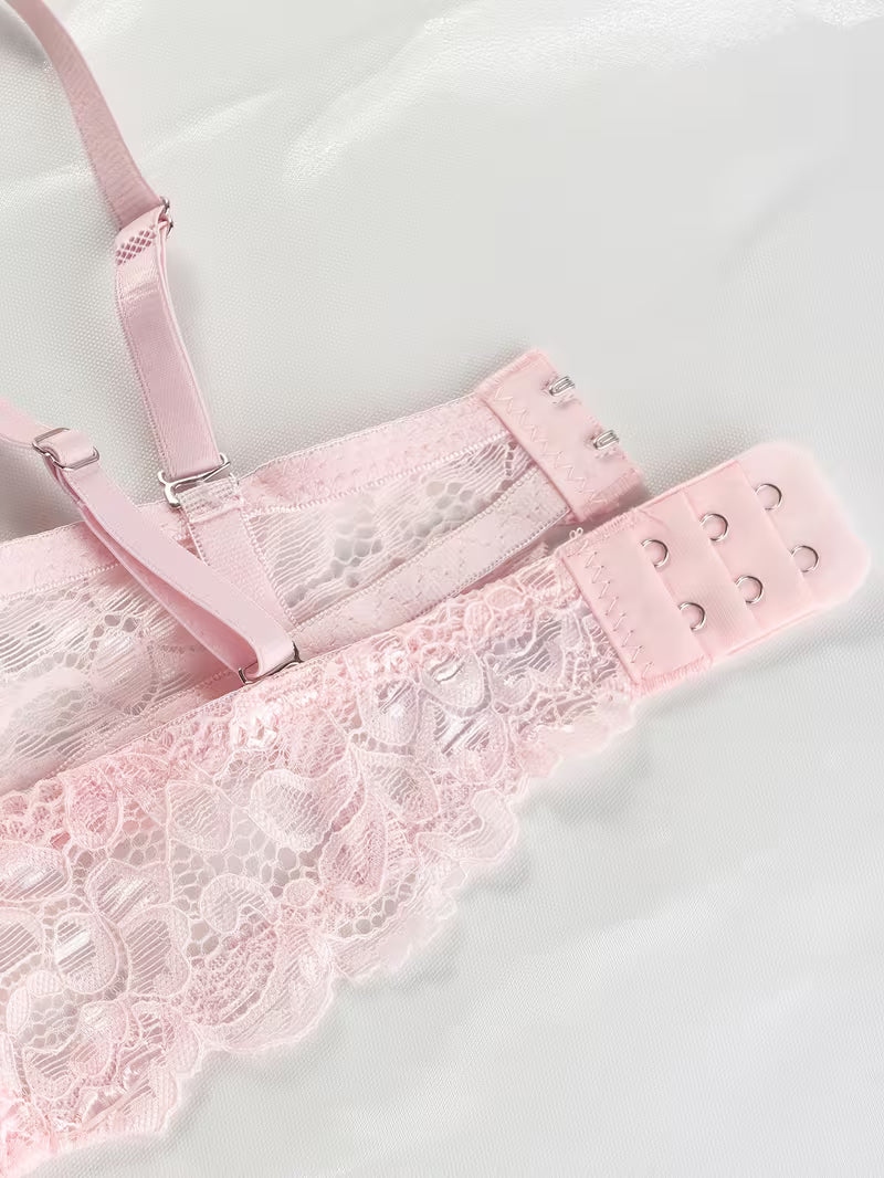 Zestaw 3 biustonoszy push-up – klasyczna koronka i modelujące wsparcie