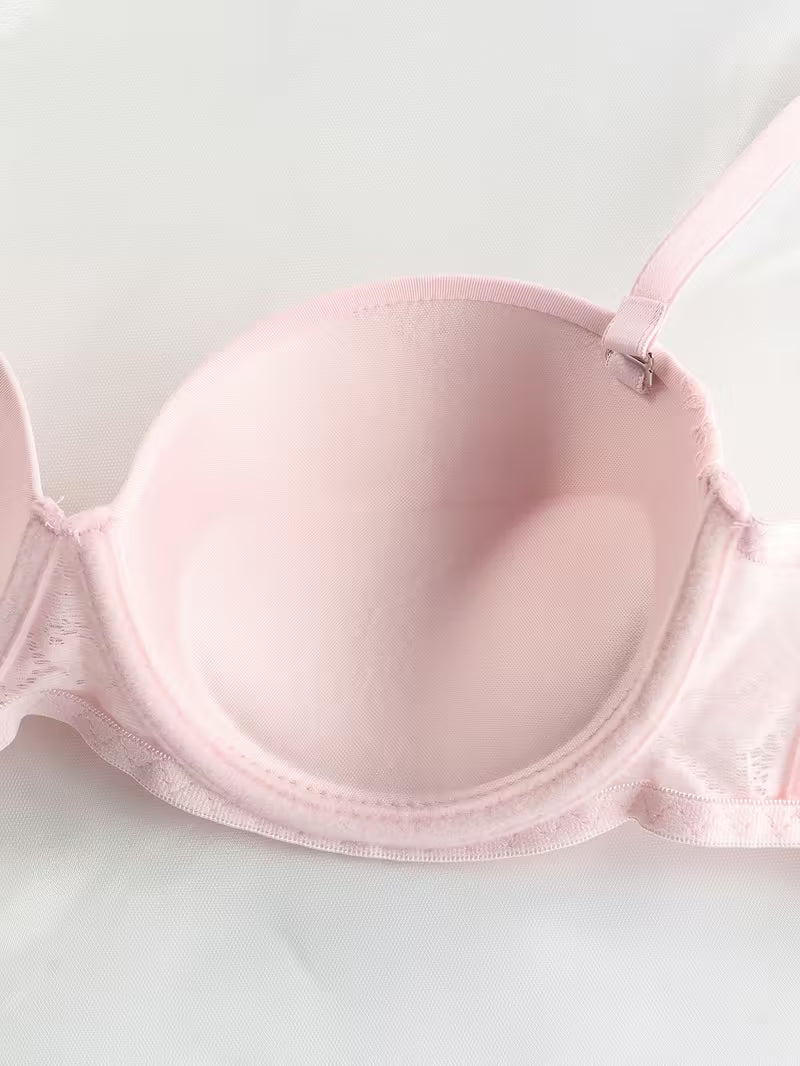 Zestaw 3 biustonoszy push-up – klasyczna koronka i modelujące wsparcie