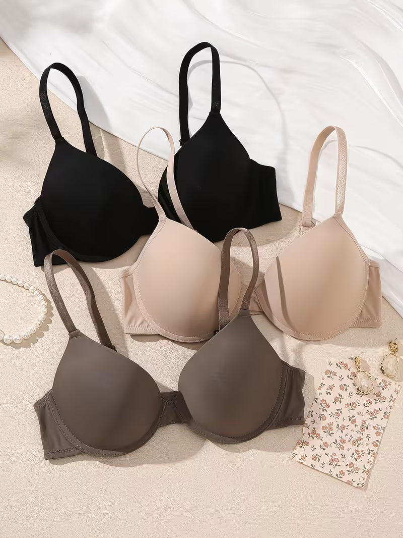 Zestaw gładkich biustonoszy bezszwowych – codzienny komfort i czysta linia